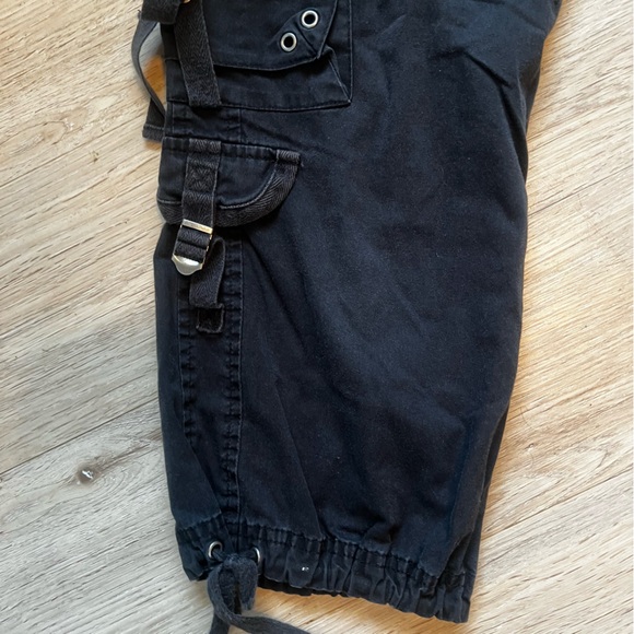 Vintage Y2K Utility Limited Cargo Zipper Drawstring Bottom Capri Pedal Pushers - Picture 3 of 15